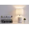 Lampe à poser Sandy Glow max20W E14 Blanc/Beige 230V tissu/céramique