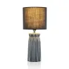 Lampe à poser Sandy Glow max20W E14 Blanc/Gris 230V tissu/céramique
