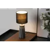 Lampe à poser Sandy Glow max20W E14 Blanc/Gris 230V tissu/céramique
