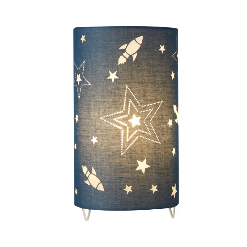 Lampe à poser Cute Universe Lamp max.20W E14 Bleu 230V tissu/métal