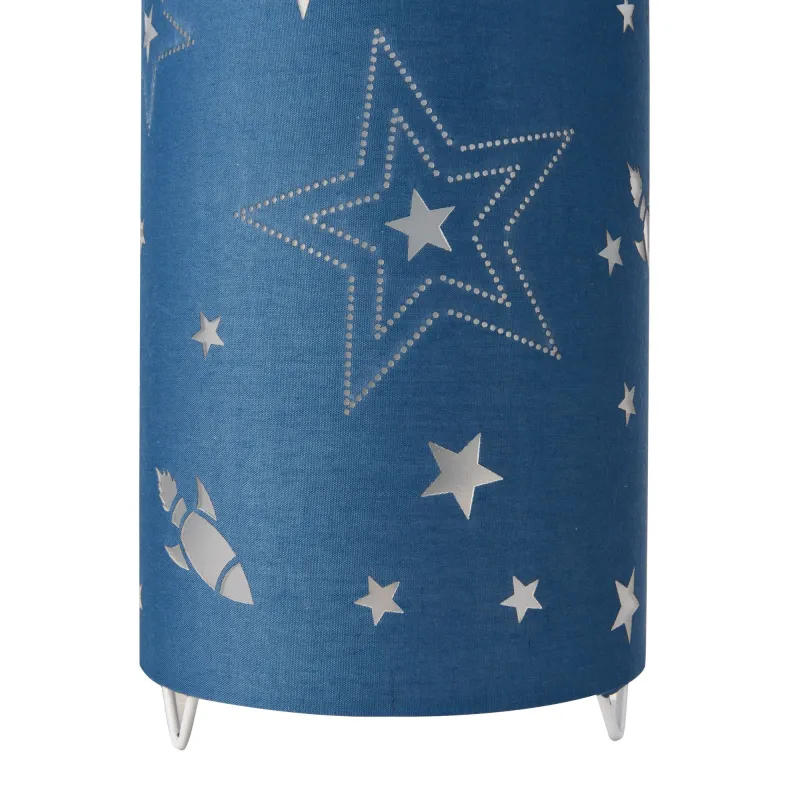 Lampe à poser Cute Universe Lamp max.20W E14 Bleu 230V tissu/métal