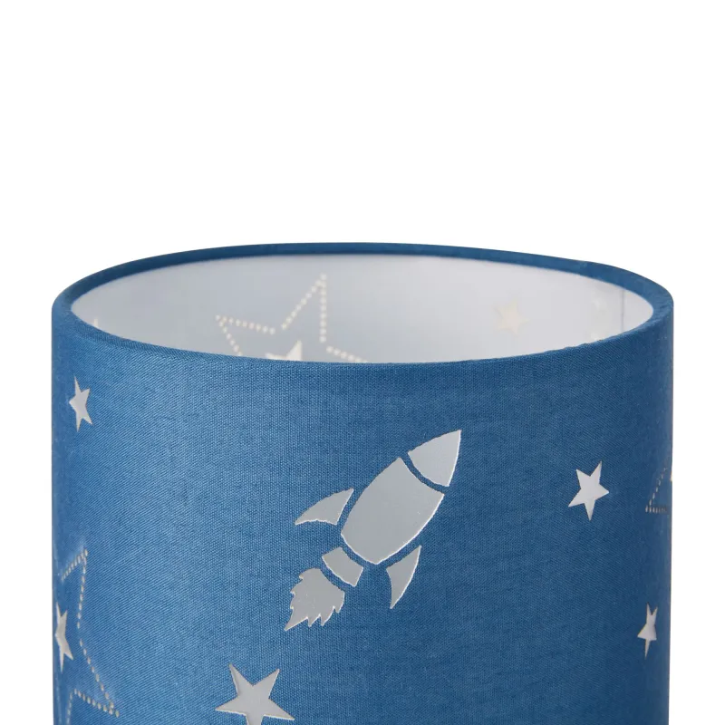Lampe à poser Cute Universe Lamp max.20W E14 Bleu 230V tissu/métal