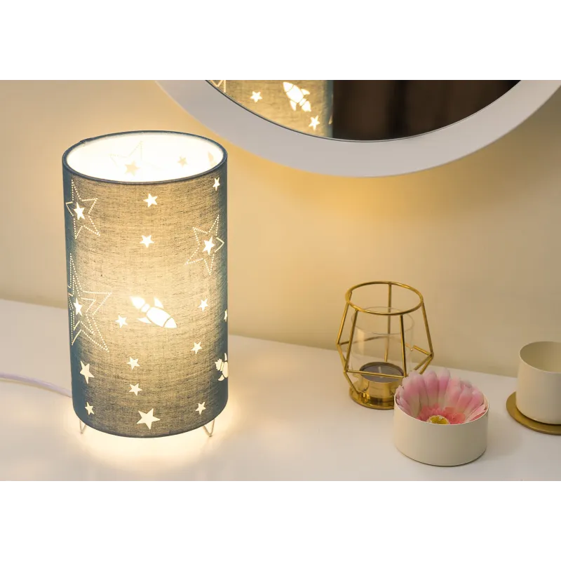 Lampe à poser Cute Universe Lamp max.20W E14 Bleu 230V tissu/métal