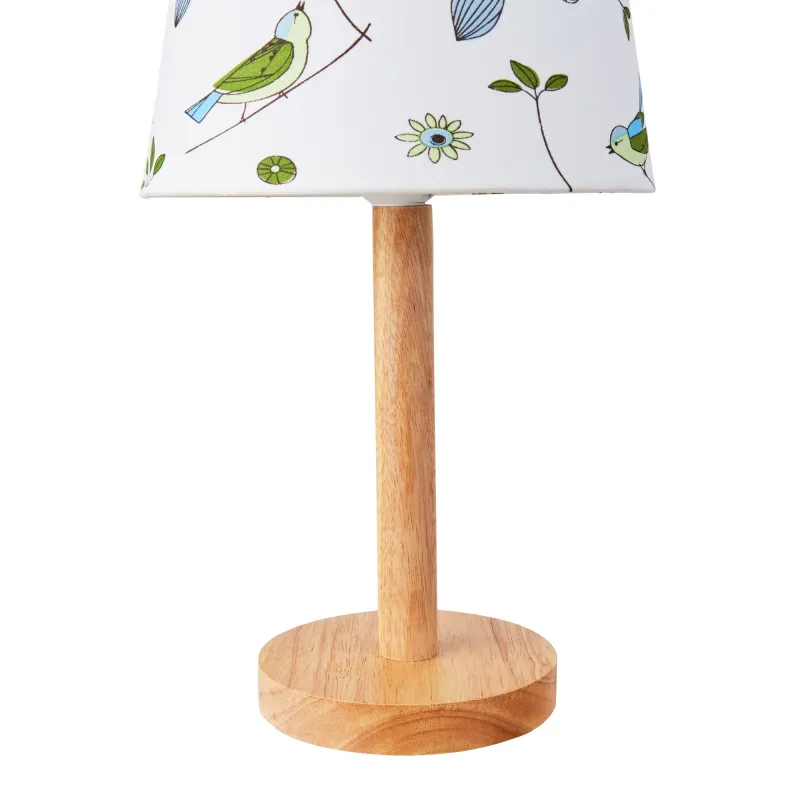 Cute Bird Lamp max.20W E27 Blanc 230V tissu/bois