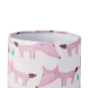 Cute Fox Lamp Lampe à poser max.20W E27 Blanc/Rose 230V tissu/métal