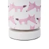 Cute Fox Lamp Lampe à poser max.20W E27 Blanc/Rose 230V tissu/métal