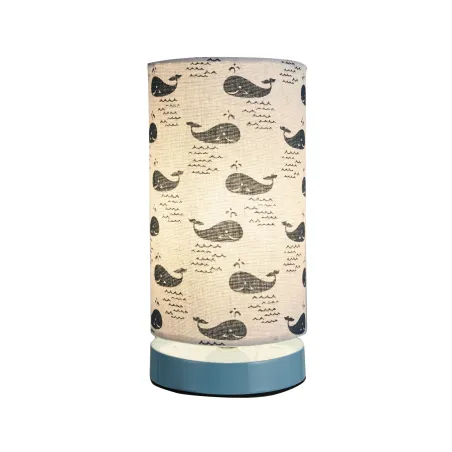 Cute Whale Lamp lampe à poser max.20W E27 Blanc/Bleu 230V tissu/métal