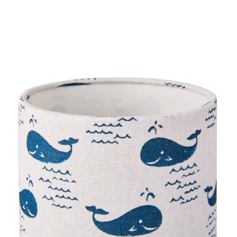 Cute Whale Lamp lampe à poser max.20W E27 Blanc/Bleu 230V tissu/métal