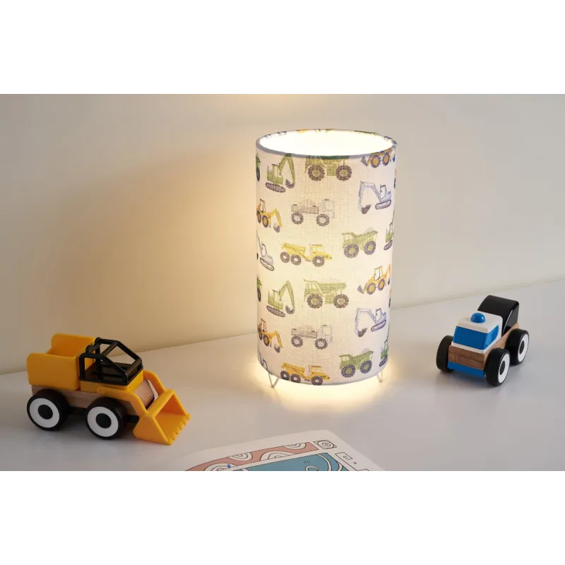 Lampe à poser Cute Tractor Lamp max 20W E14 Blanc/Multicolore 230V tissu/métal