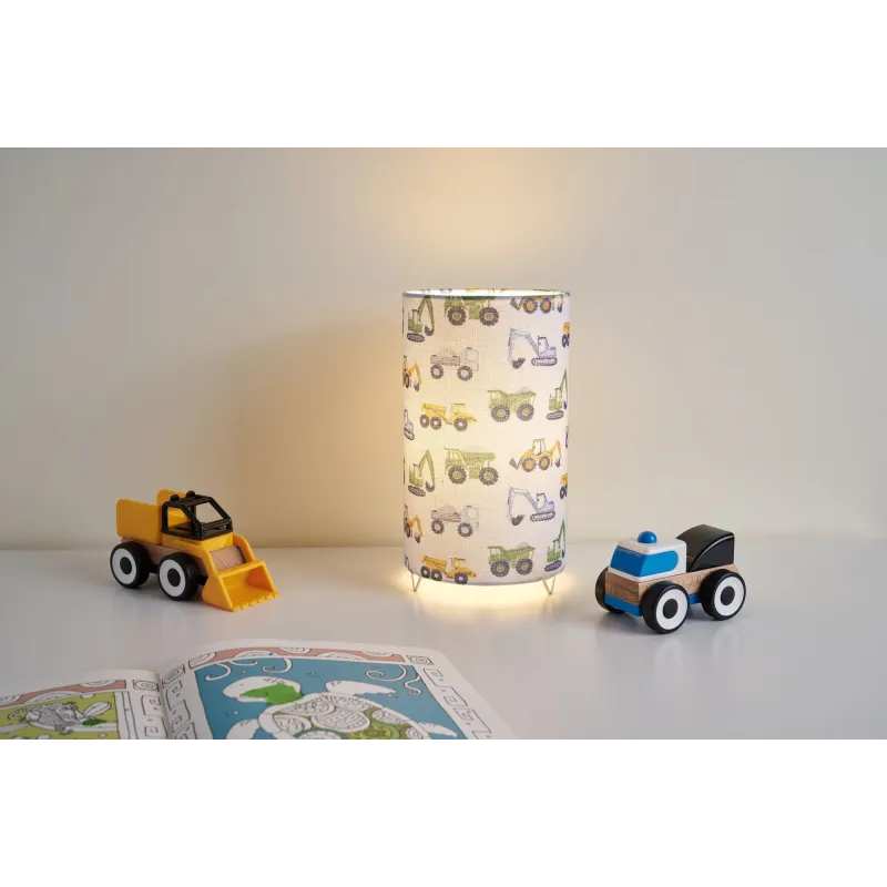 Lampe à poser Cute Tractor Lamp max 20W E14 Blanc/Multicolore 230V tissu/métal