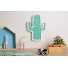Lovely Cactus lamp Applique Pile Blanc/Vert bois