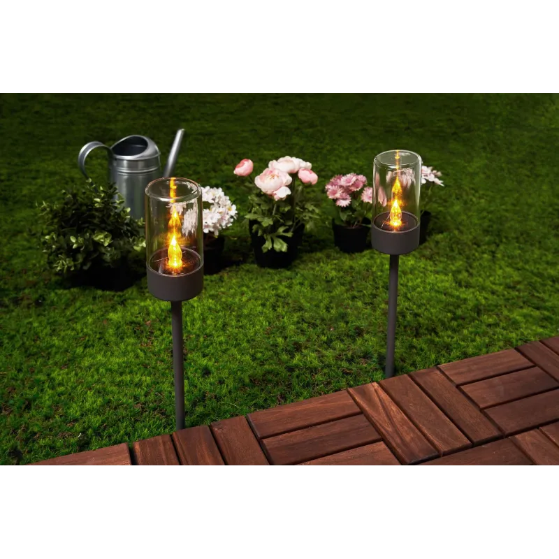 Sunshine Happiness Solar earth spike Kit de 2 ext Noir métal/synthétique
