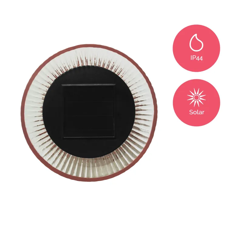Sunshine Passion Solar lantern extérieur Rose verre