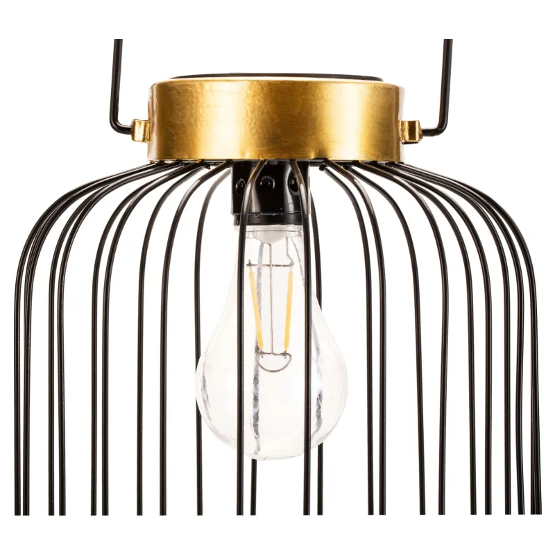 Sunshine Wonder Solar lantern extérieur Noir/Doré métal