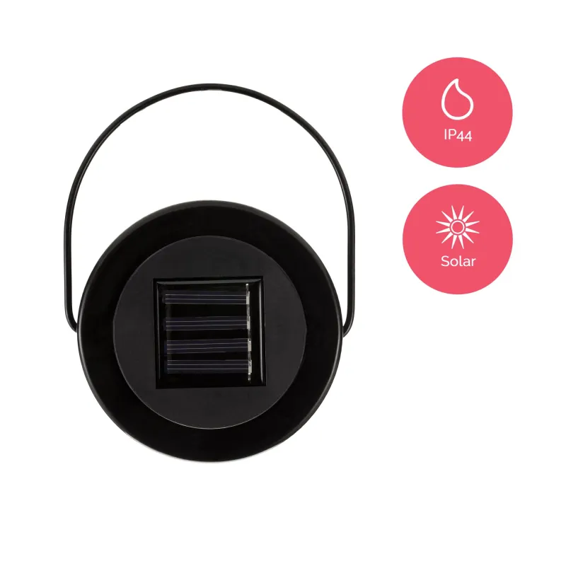 Sunshine Mind Solar lantern extérieur Noir métal