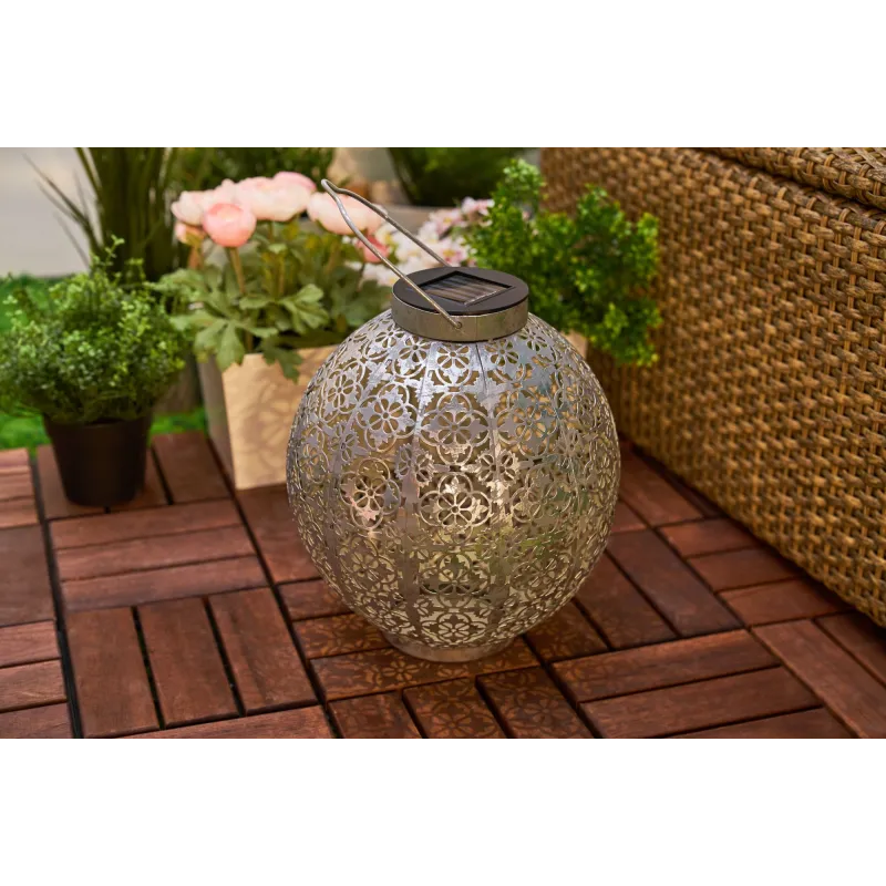 Sunshine Aura Solar lantern ext Argent Argent métal