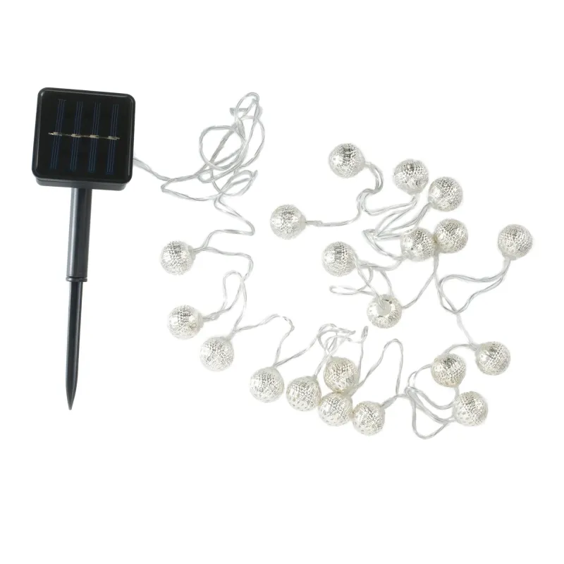 Sunshine Glamour Solar light chain Ext Argent/Noir métal/synthétique