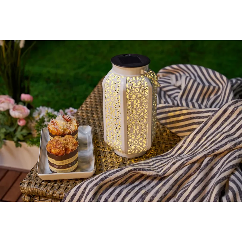 Sunshine Kiss Solar lantern extérieur Blanc métal