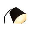 True Elegance Lampe à poser max20W E14 Noir 230V Métal/tissu