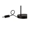 True Elegance Lampe à poser max20W E14 Noir 230V Métal/tissu