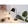 True Elegance Lampe à poser max20W E14 Noir 230V Métal/tissu