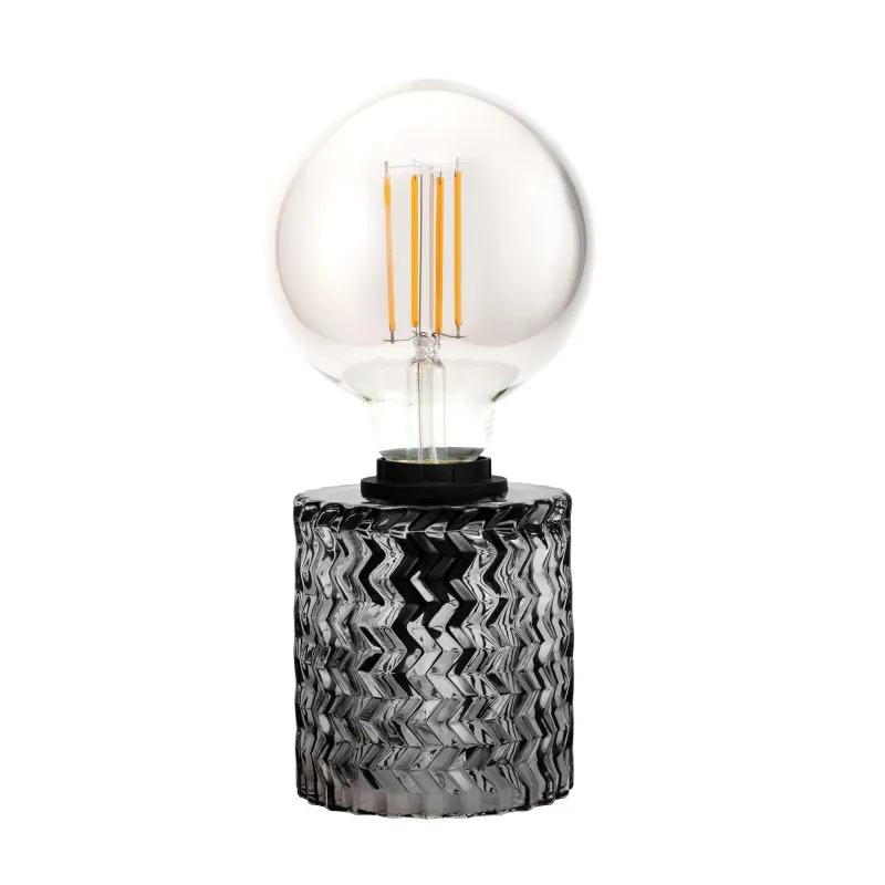 Crystal Smoke Lampe à poser max20W E27 Verre fumé 230V Verre