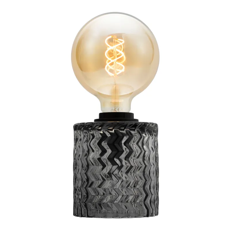 Crystal Smoke Lampe à poser max20W E27 Verre fumé 230V Verre