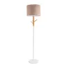 Grand Romance Lampadaire max20W E27 Blanc/Beige 230 V tissu/métal/bois