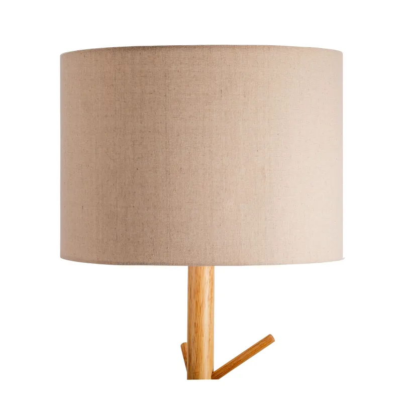Grand Romance Lampadaire max20W E27 Blanc/Beige 230 V tissu/métal/bois