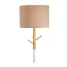 Grand Romance Lampadaire max20W E27 Blanc/Beige 230 V tissu/métal/bois