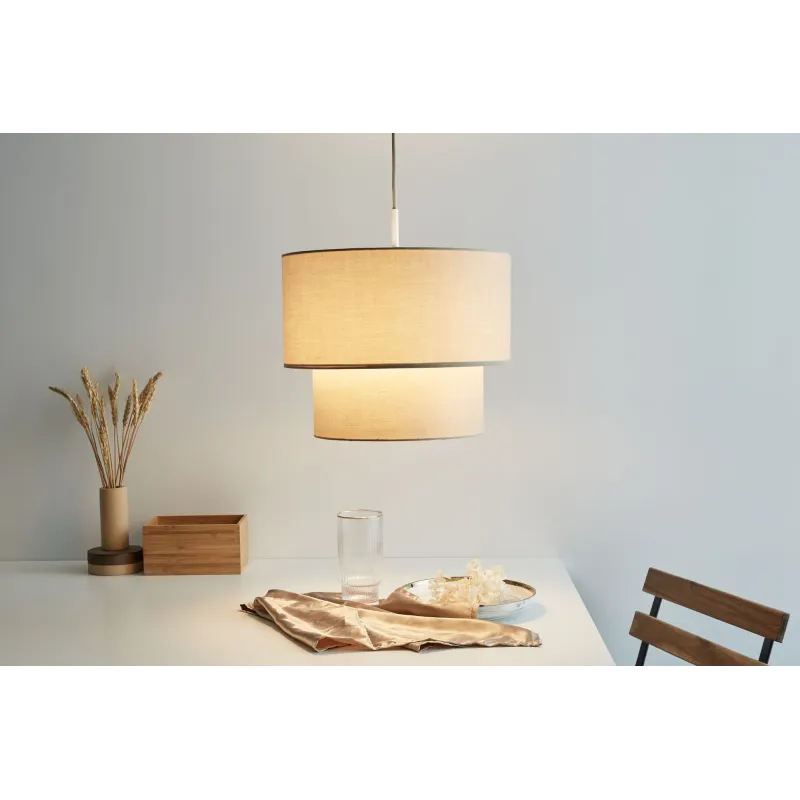 Soft Shine Suspension max20W E27 Beige 230V tissu