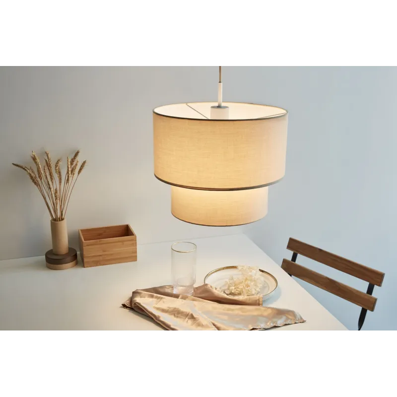 Soft Shine Suspension max20W E27 Beige 230V tissu