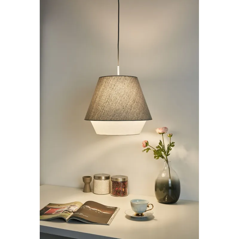 Noble Delight Suspension max20W E27 Gris 230V tissu
