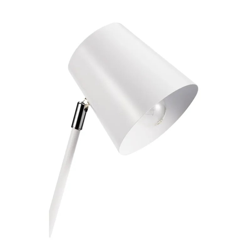 True Glow Lampe à poser max20W E14 Blanc/Argent 230V Métal