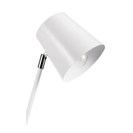 True Glow Lampe à poser max20W E14 Blanc/Argent 230V Métal