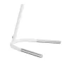 True Glow Lampe à poser max20W E14 Blanc/Argent 230V Métal