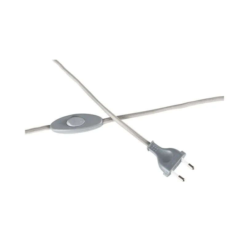 True Glow Lampe à poser max20W E14 Blanc/Argent 230V Métal