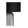 Bright Jewel Lampe à poser max20W E27 Verre fumé//Noir 230V Verre/tissu