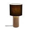 Bright Jewel Lampe à poser max20W E27 Verre fumé//Noir 230V Verre/tissu