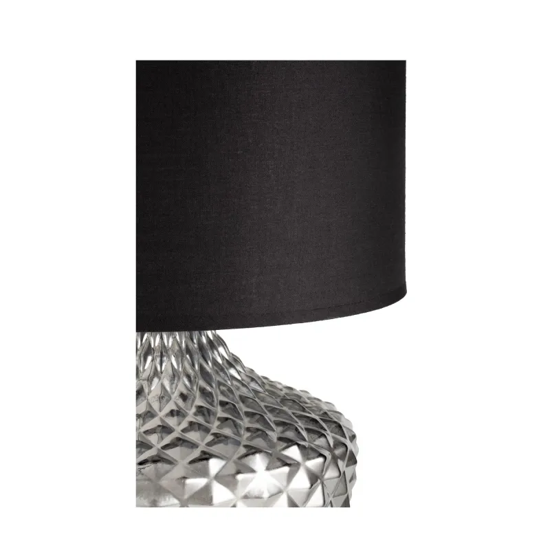 Brilliant Jewel Lampe à poser max20W E27 Verre fumé//Noir 230V Verre/tissu