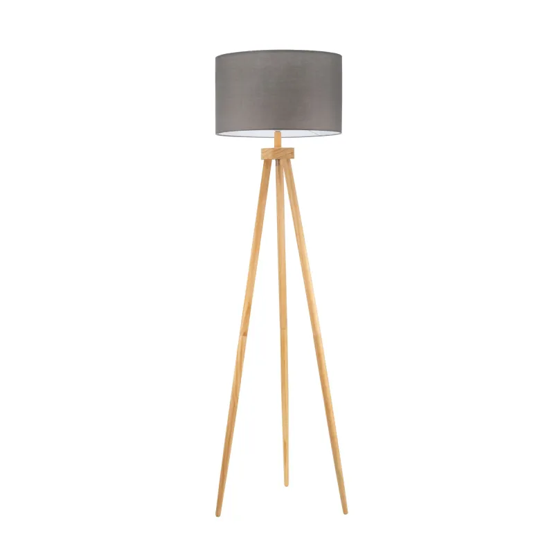 Grand Coziness Lampadaire max20W E27 Gris 230V tissu/Bois