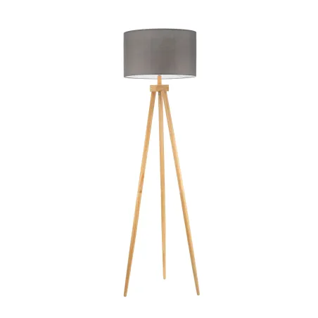 Grand Coziness Lampadaire max20W E27 Gris 230V tissu/Bois