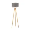 Grand Coziness Lampadaire max20W E27 Gris 230V tissu/Bois