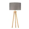 Grand Coziness Lampadaire max20W E27 Gris 230V tissu/Bois