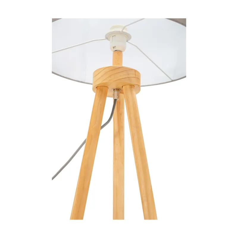 Grand Coziness Lampadaire max20W E27 Gris 230V tissu/Bois