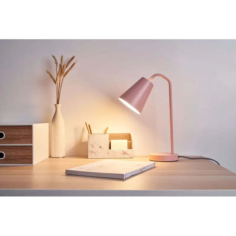 True Shine Lampe à poser max20W E14 Rose 230V Métal