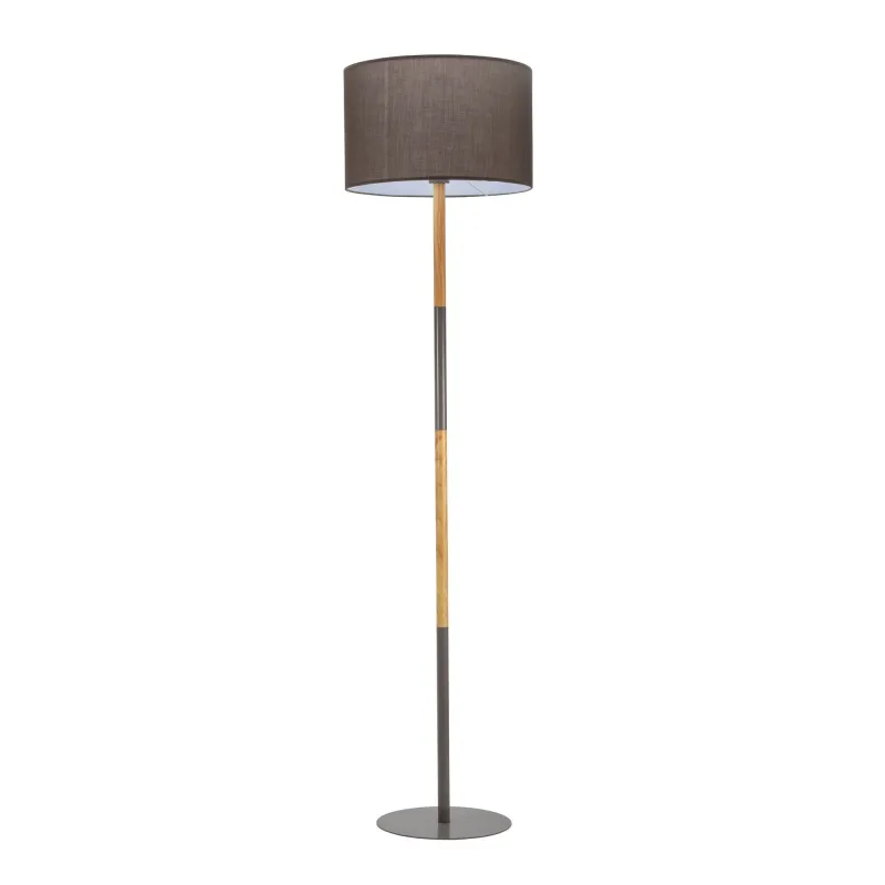 Grand Purity lampadaire max20W E27 Gris/Esthétique bois 230 V tissu/métal