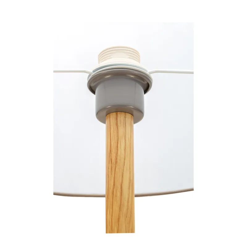 Grand Purity lampadaire max20W E27 Gris/Esthétique bois 230 V tissu/métal
