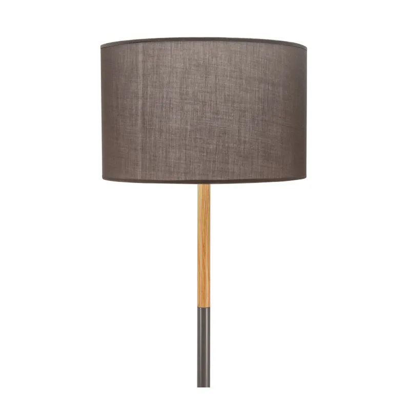 Grand Purity lampadaire max20W E27 Gris/Esthétique bois 230 V tissu/métal
