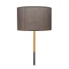 Grand Purity lampadaire max20W E27 Gris/Esthétique bois 230 V tissu/métal